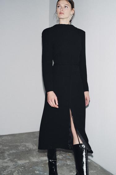 ZW COLLECTION LIMITED EDITION SASH COAT DRESS - Black by Zara - Image 4