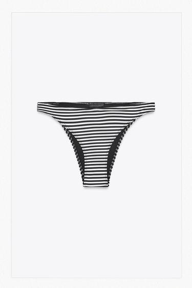 BRAGUITA BIKINI RAYAS - Crudo / Negro de Zara