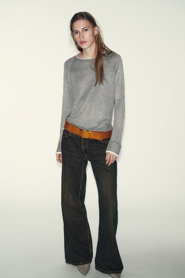 DOUBLE KNIT JUMPER - Grey marl by Zara