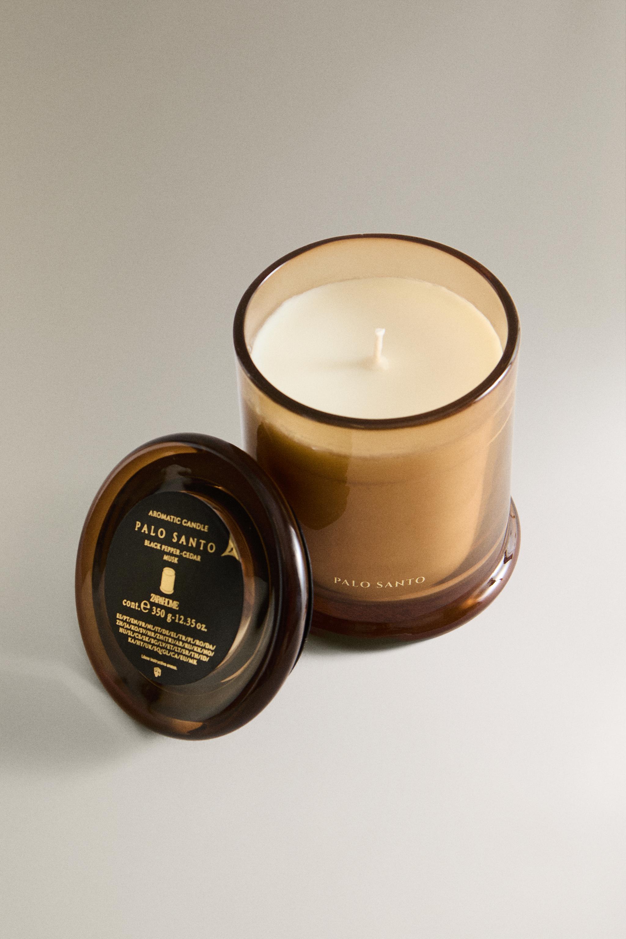 (350 G) PALO SANTO SCENTED CANDLE — Ash