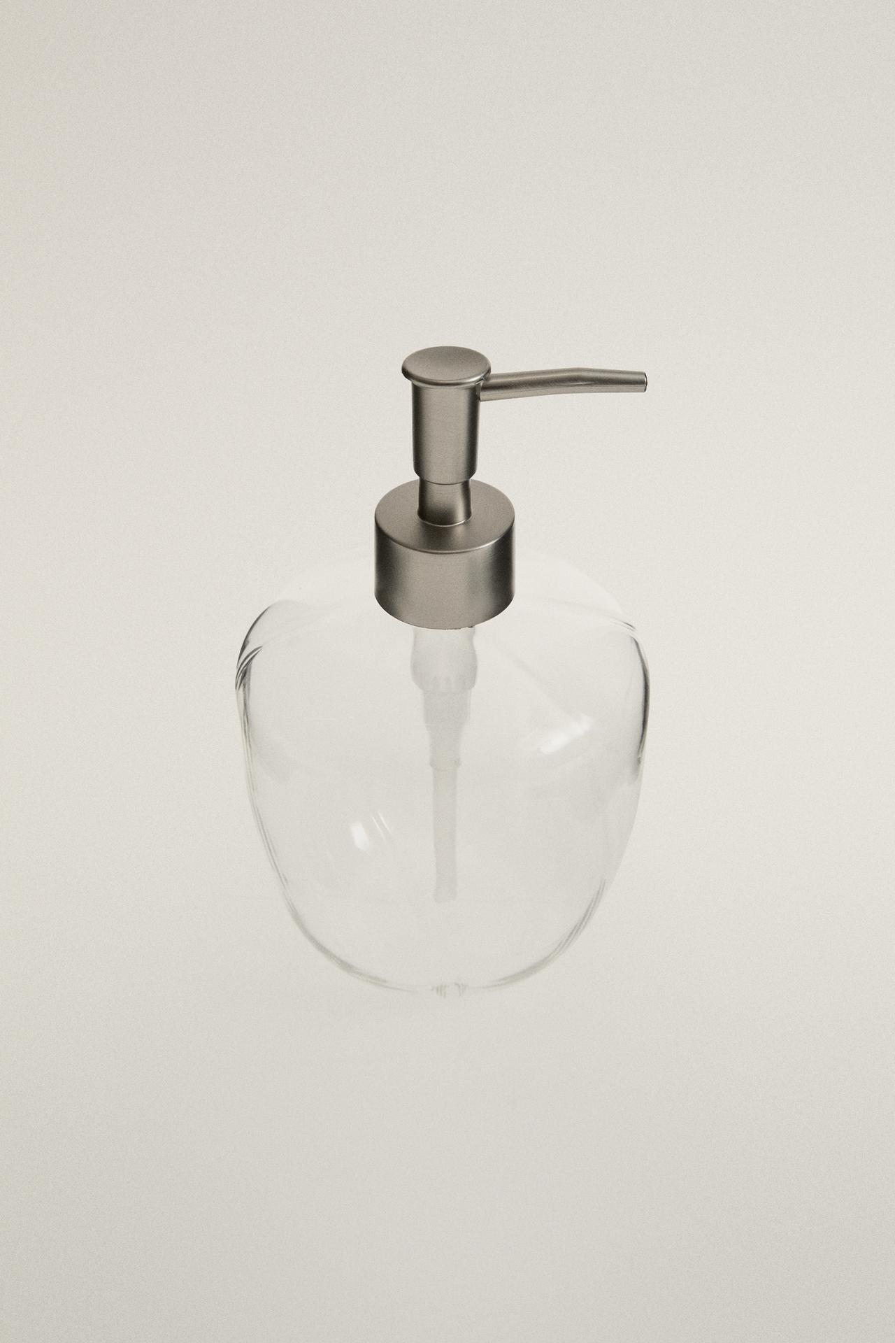 BOROSILICATE BATHROOM SOAP DISPENSER — Transparent