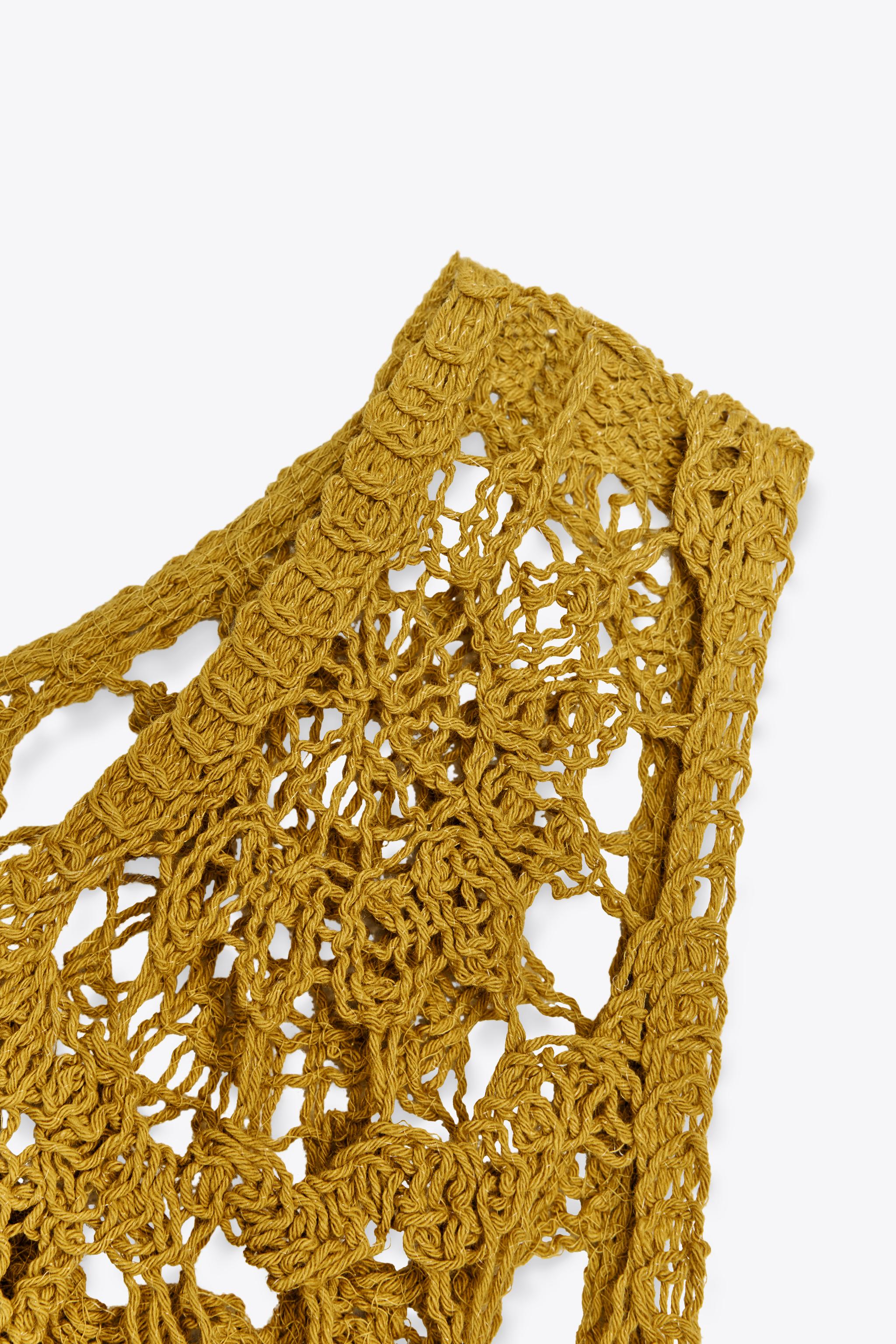ZARA LIMITED EDITION アシンメトリークロシェ編みワンピース LIMITED EDITION アシンメトリークロシェ編みワンピース