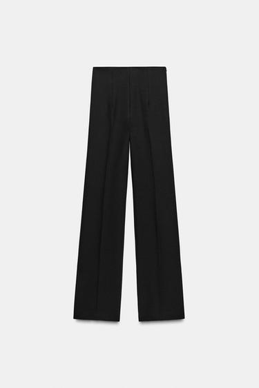 FLARE TROUSERS WITH VENTS ZW COLLECTION - Black by Zara