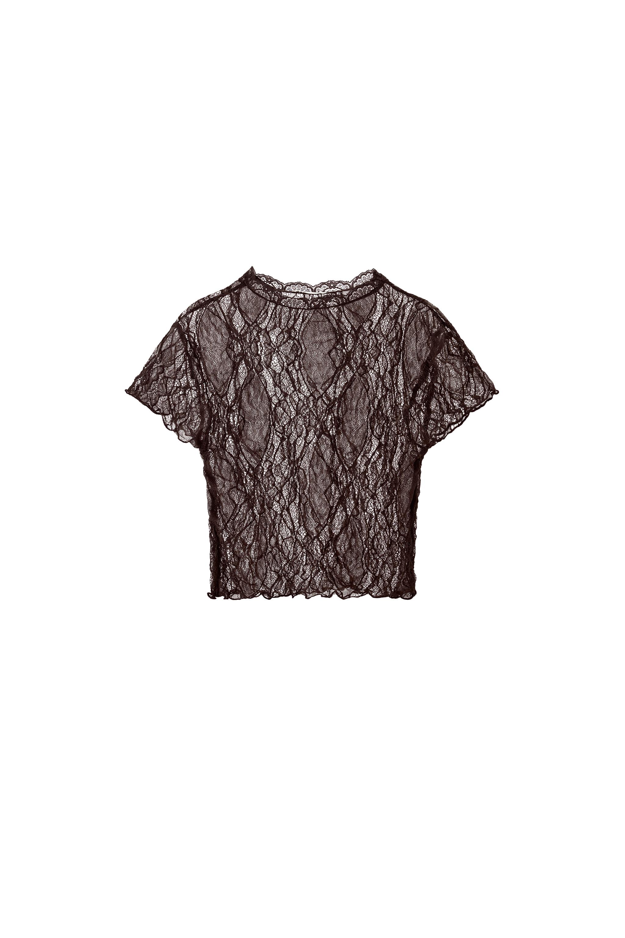レースクロップド丈トップス - ブラック | ZARA Japan / 日本