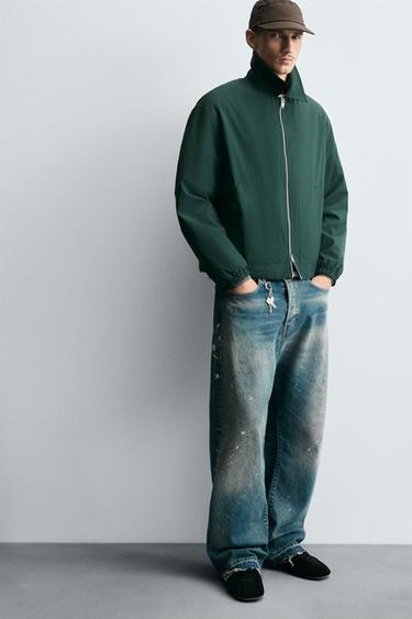 BLOUSON TECHNIQUE ZIPPÉ - Vert de Zara - Image 6