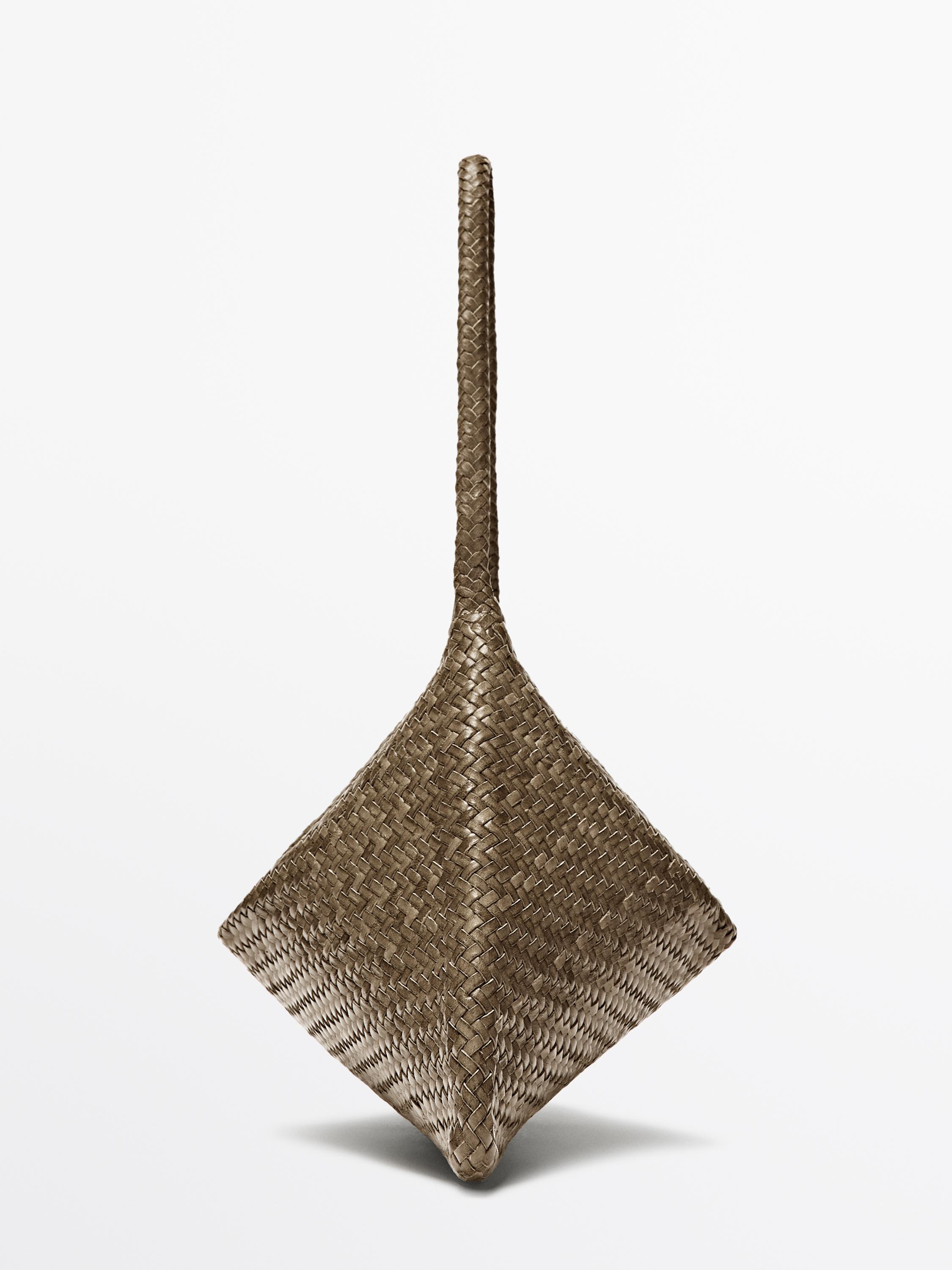 Sac à bandoulière en cuir tressé