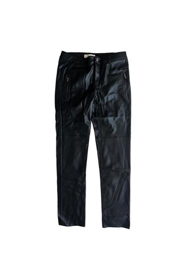ZARA GIRLS FAUX LEATHER TROUSERS, SIZE 1314Y 164 CM