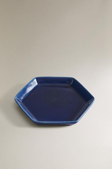 PETITE ASSIETTE CÉRAMIQUE HEXAGONE X FANGLU LIN - Bleu de Zara - Image 1
