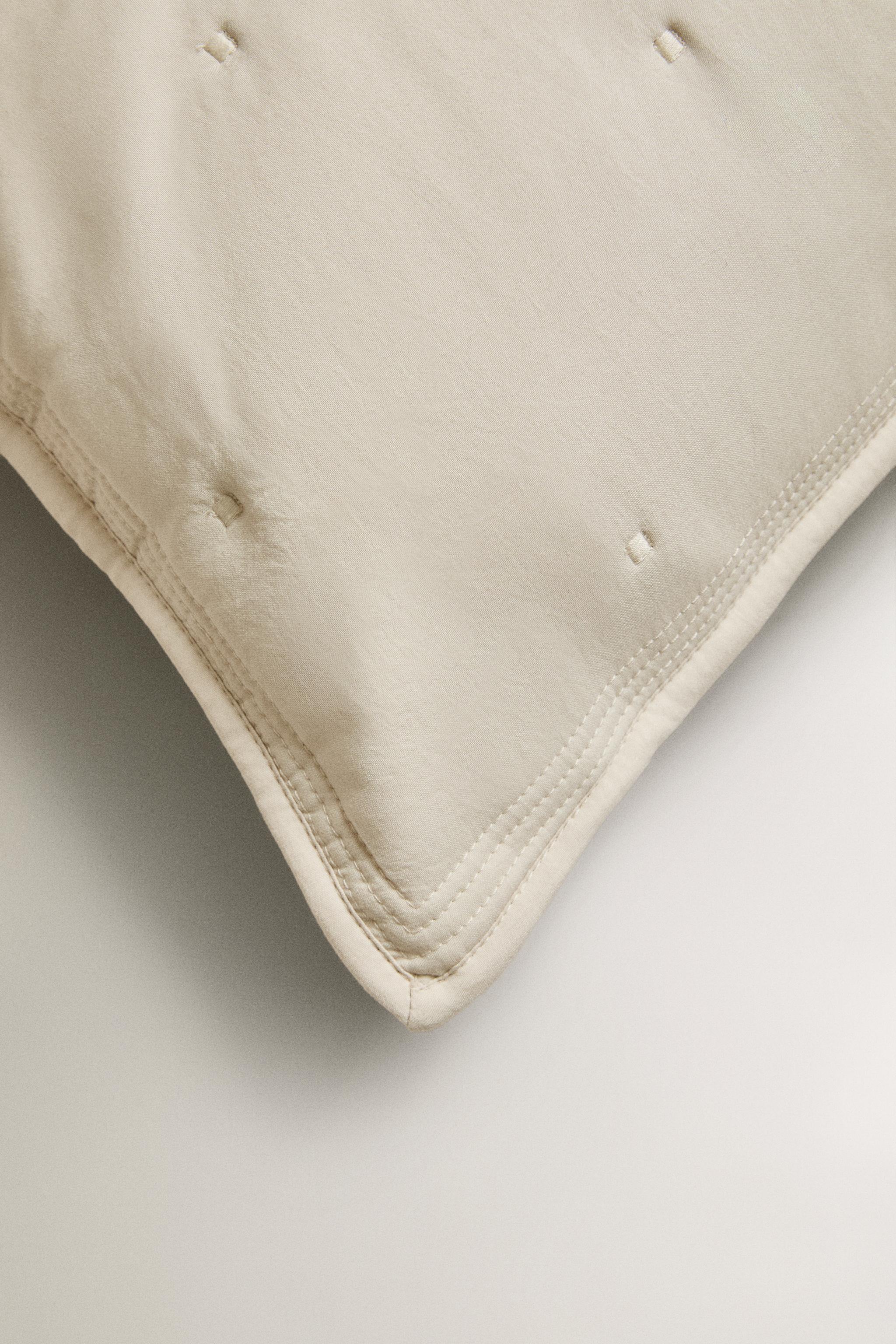 MICROFIBRE THROW PILLOW COVER — Light beige