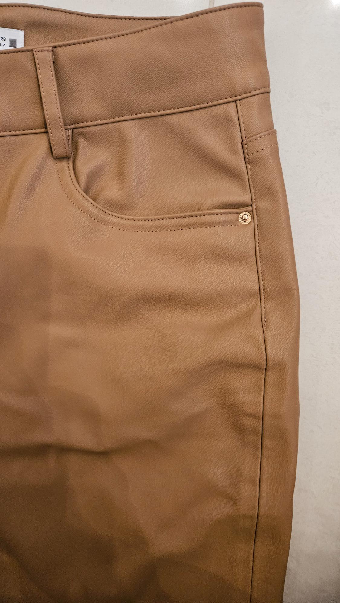 FAUX LEATHER MINI FLARE TROUSERS - Image 5