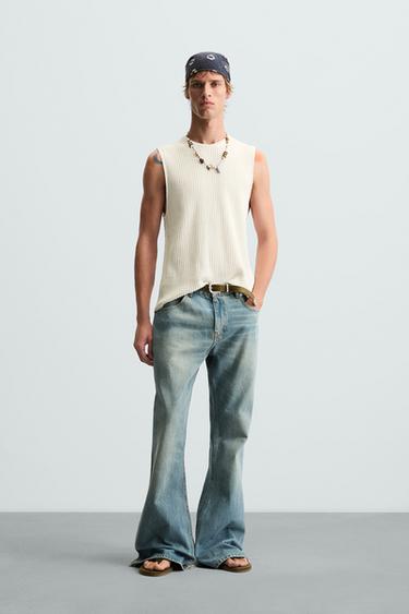 TANK PUNTO CANALÉ - Blanco roto de Zara - Imagen 0