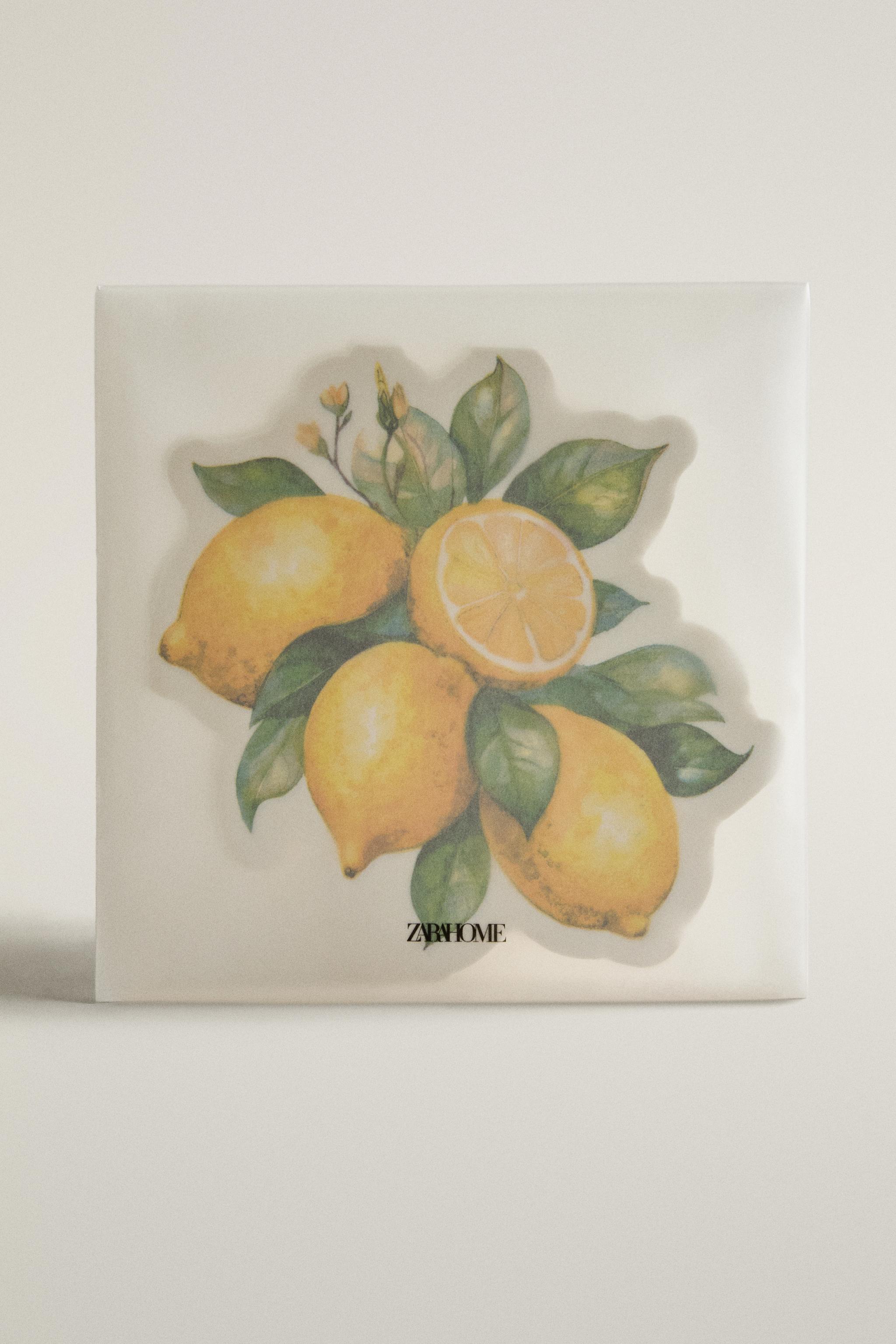 LOT DE 20 SERVIETTES EN PAPIER CITRONS