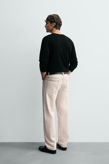 REGULAR STRAIGHT-LEG JEANS - Ecru by Zara - Image 2