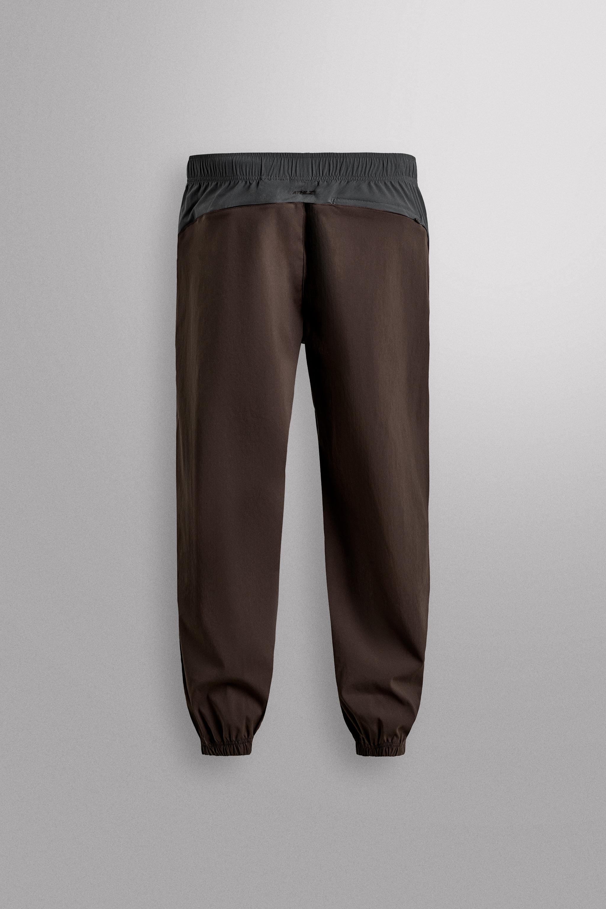COLOR BLOCK TECHNICAL SOCCER PANTS - Burgundy | ZARA United States