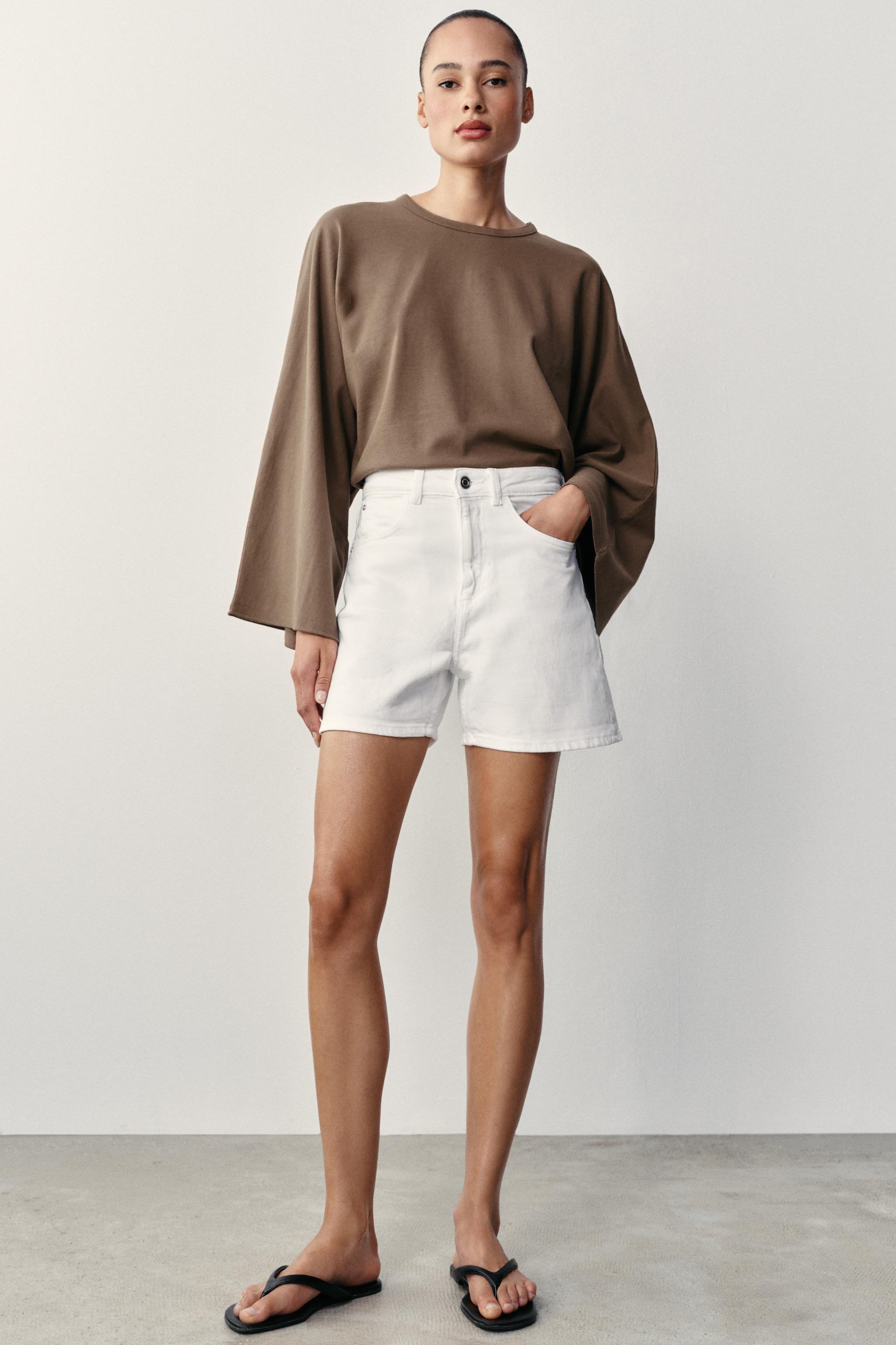 Z1975 MOM FIT SHORTS — White