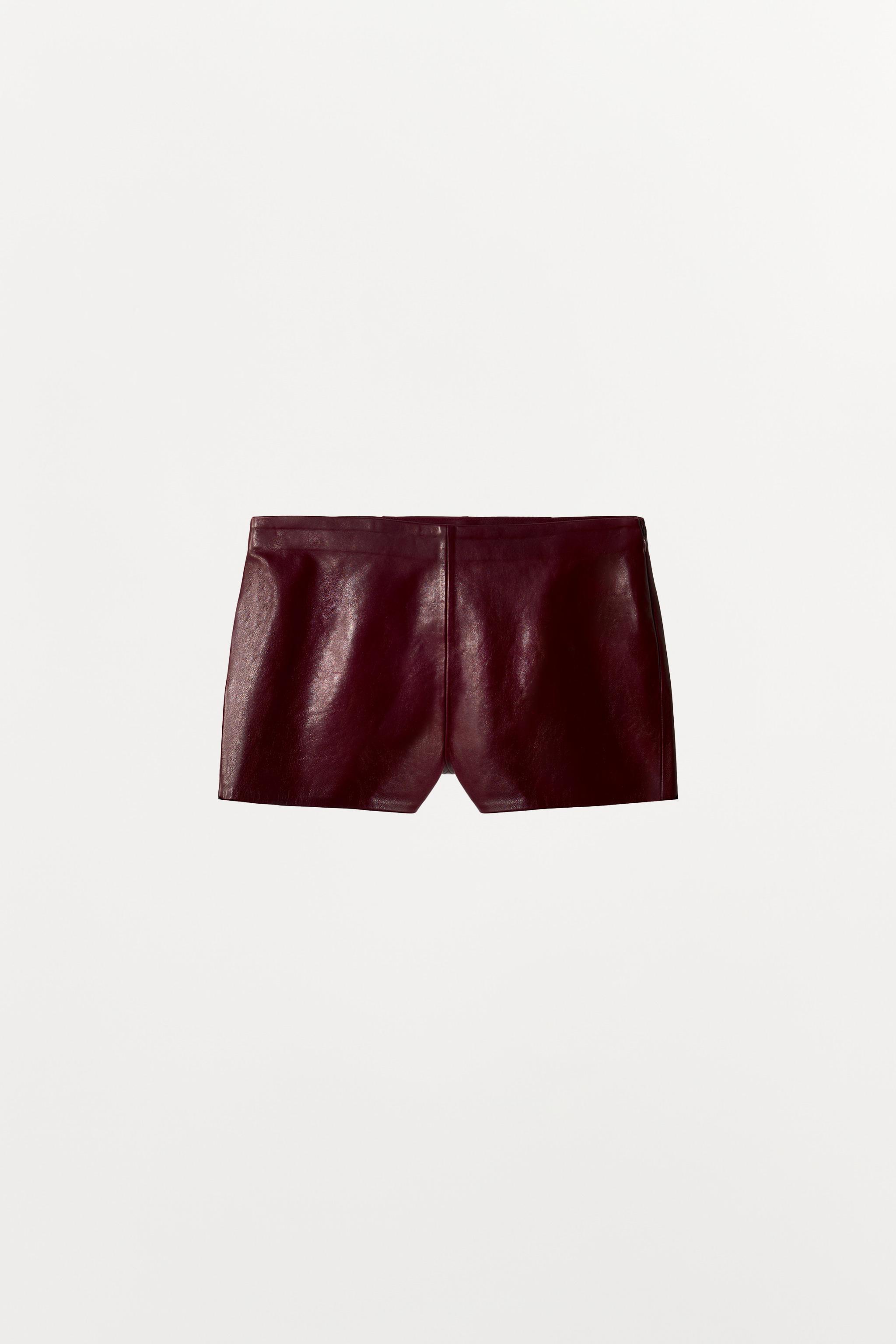 SHORT MINI CUIR 100%