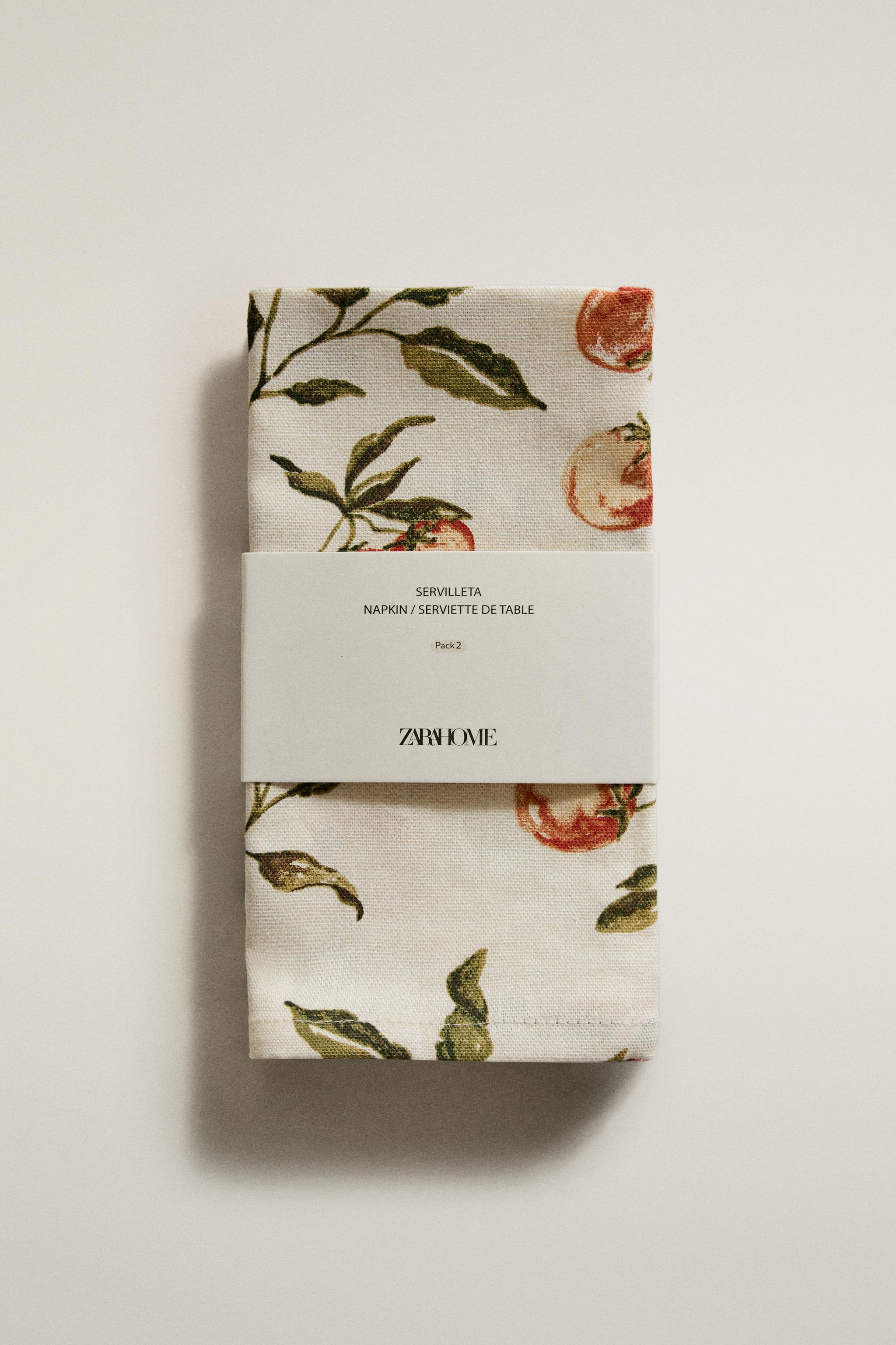 TOMATO PRINT NAPKINS (PACK OF 2)