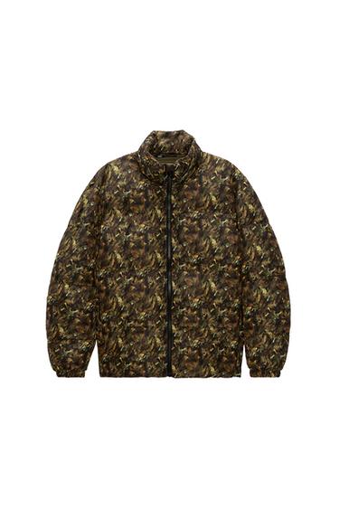 ABSTRACT PRINT QUILTED JACKET