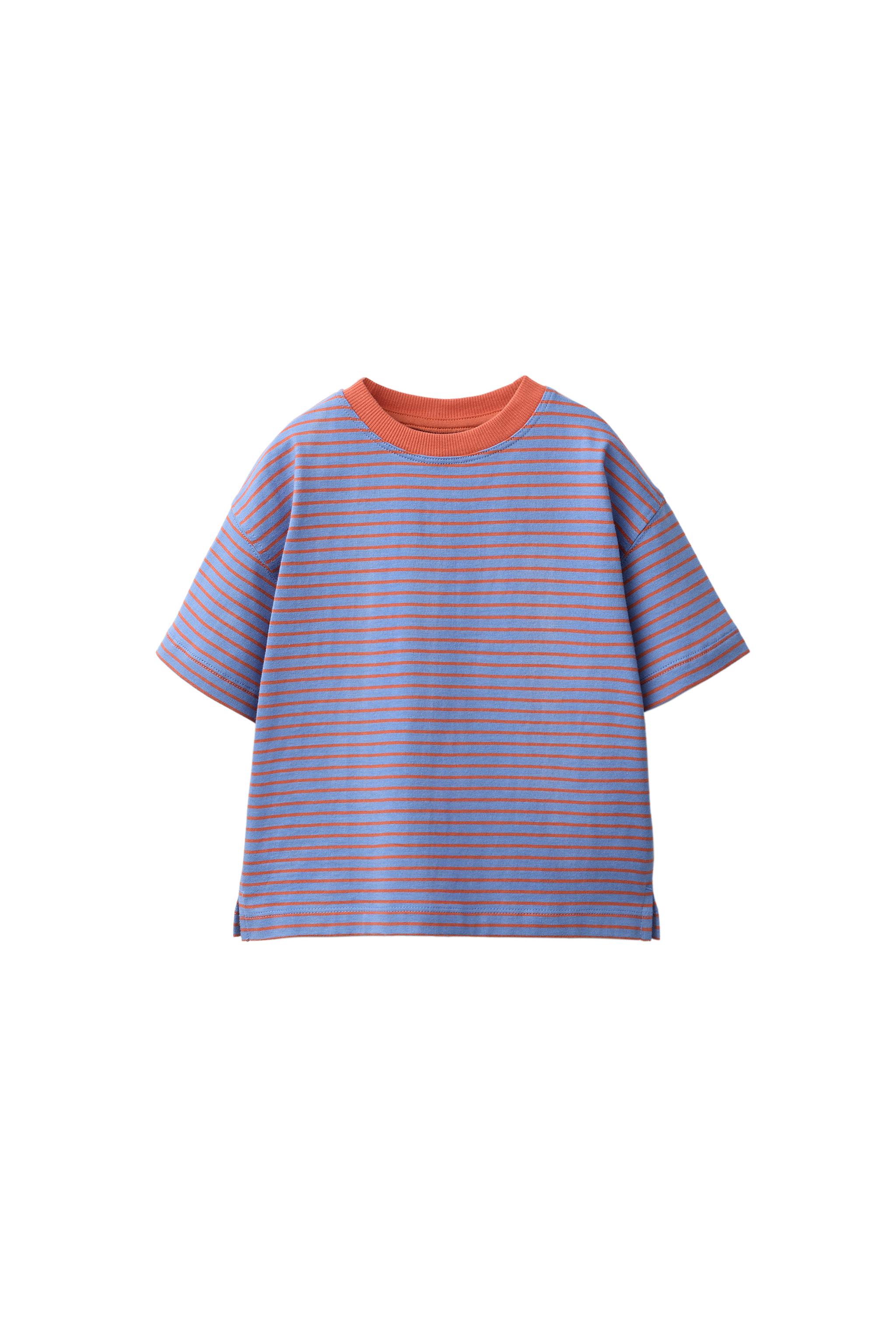 STRIPED T-SHIRT — Blue / Steel