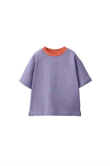MAGLIETTA A RIGHE - Azzurro / Acciaio di Zara