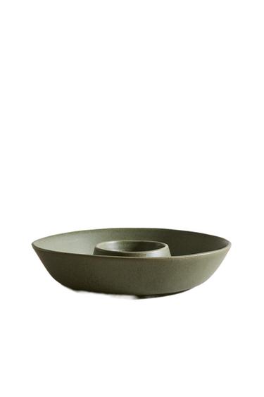 TERRACOTTA DIPPING BOWL - GREENISH by Zara