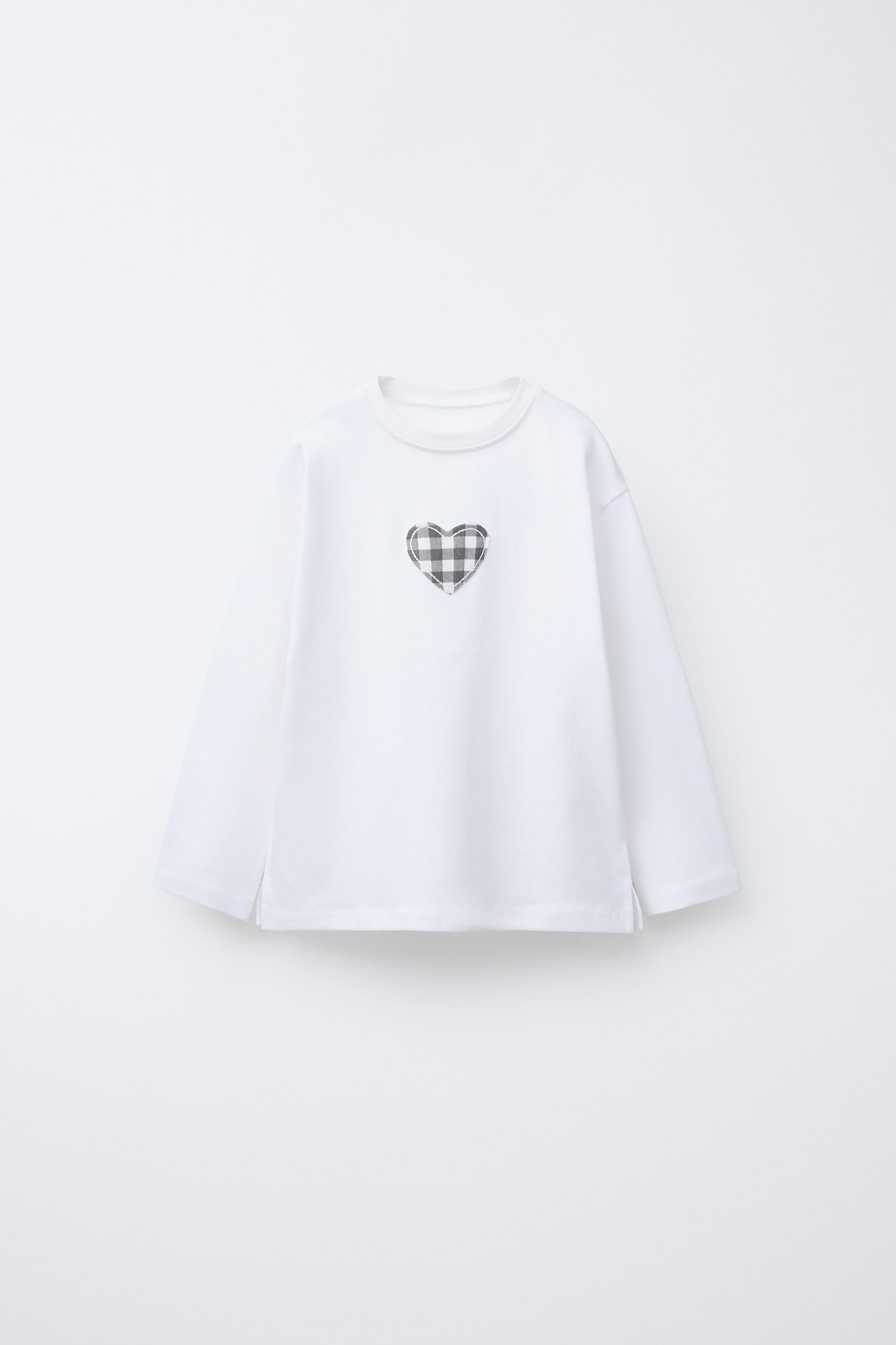 HEART PATCH T-SHIRT - Black | ZARA New Zealand