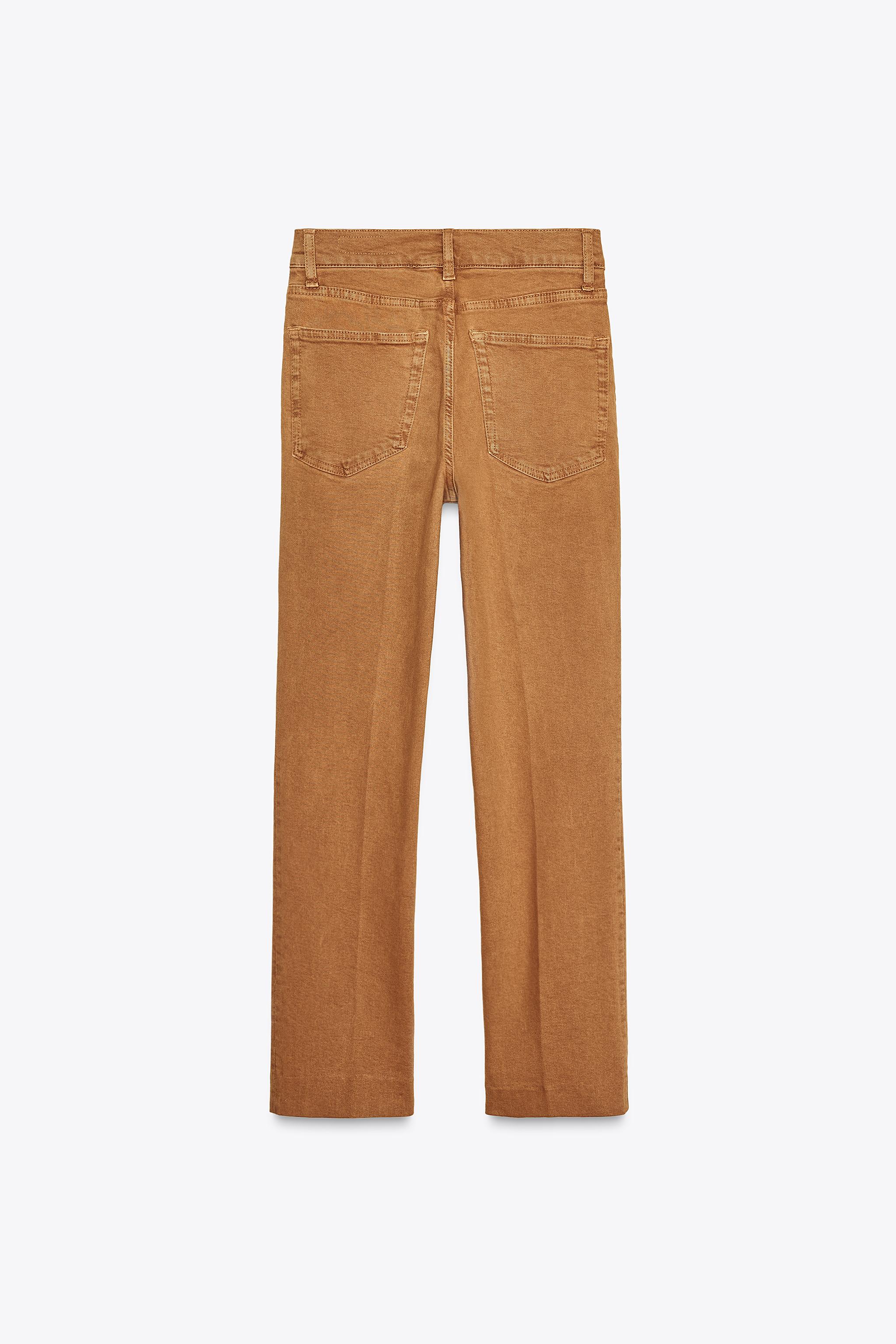 【ZARA】ZW クロップド丈ブーツカットハイウエストジーンズ 400 ZWコレクション クロップド丈ブーツカットハイウエストジーンズ