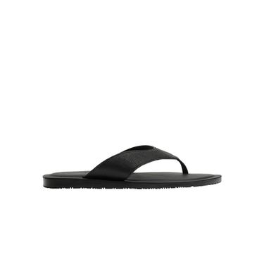 LEATHER STRAPPY SANDALS - Black by Zara