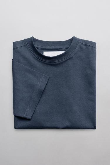 PLAIN MEDIUM WEIGHT T-SHIRT - Mid-blue by Zara