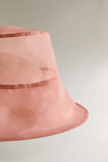 SEMI-SHEER ORGANZA HAT - Pink by Zara - Image 3