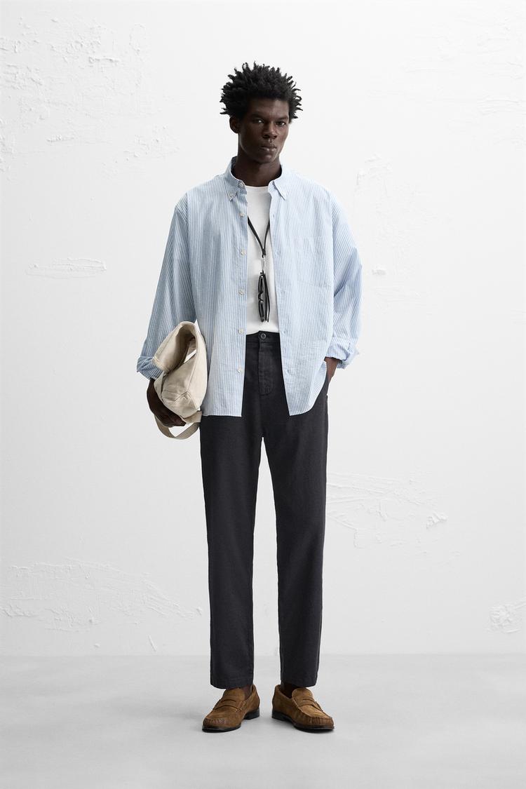 Pantalon Lino Ropa De Lino Para Caballero Ropa Zara Man Pantalones