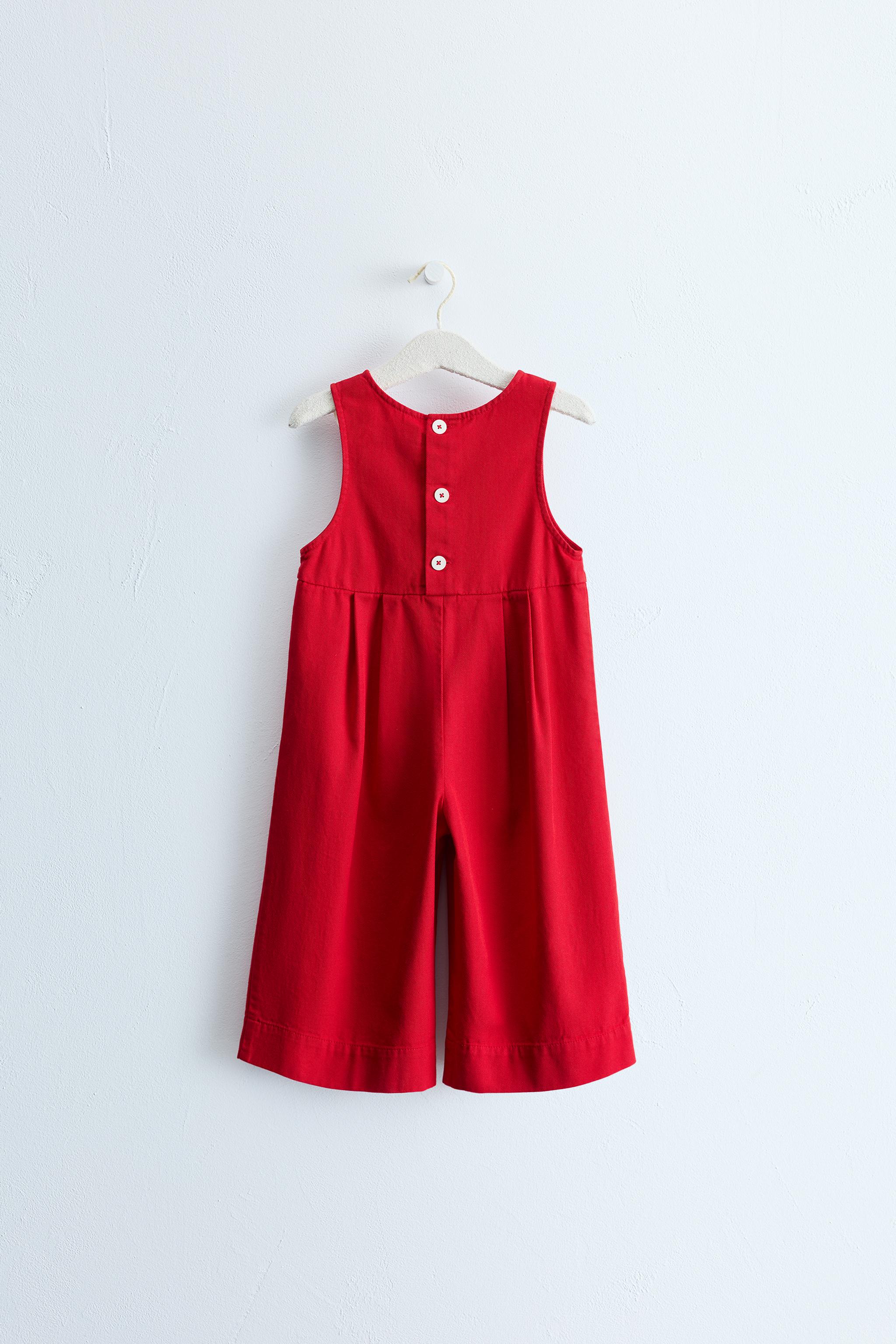 ZARA TIMELESS - LONG TWILL JUMPSUIT — Red