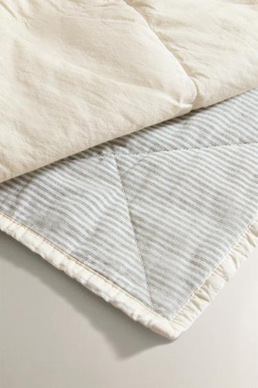 ÉDREDON ENFANT COTON RAYURES - Bleu de Zara - Image 3