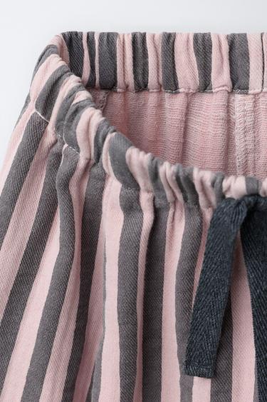 STRIPED SAROUEL TROUSERS - Grey by Zara - Image 2