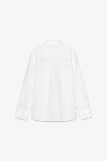 CHEMISE 100 % LIN COLLECTION ZW - Blanc de Zara - Image 5