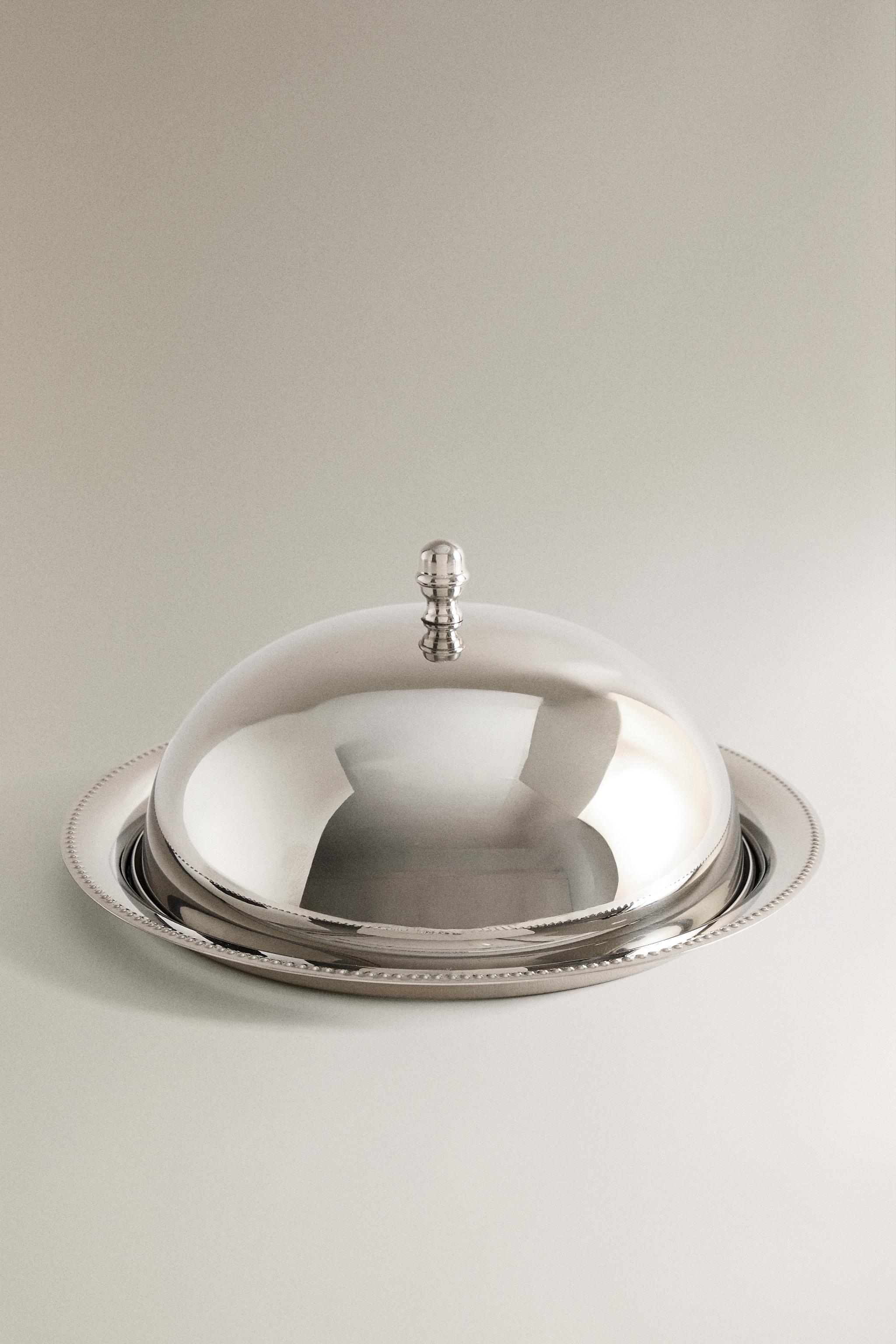 PLATEAU AVEC DÔME ACIER