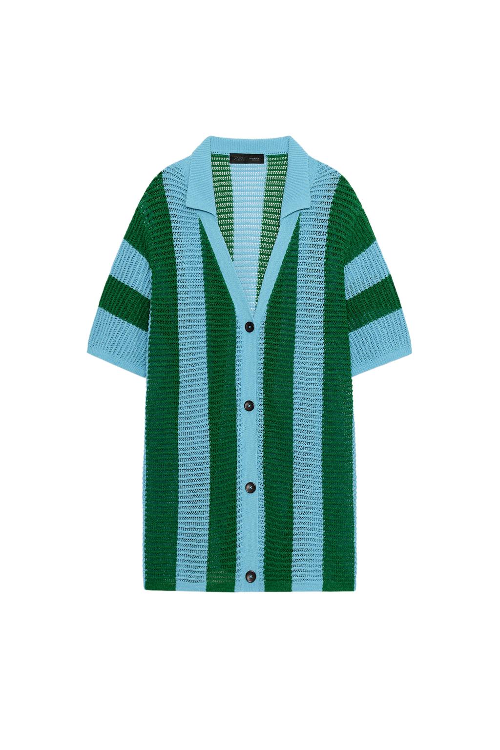 STRIPED KNIT POLO - image 3