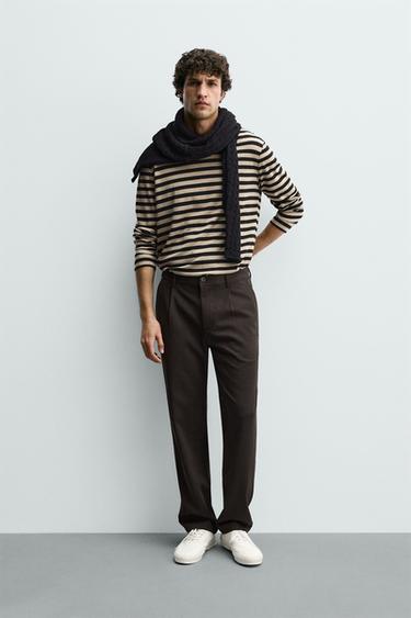 Zaras BEKVÄM BYXA REGULAR FIT - Brun