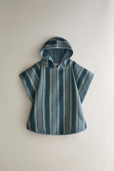 PONCHO MARE BAMBINO RIGHE - Blu di Zara