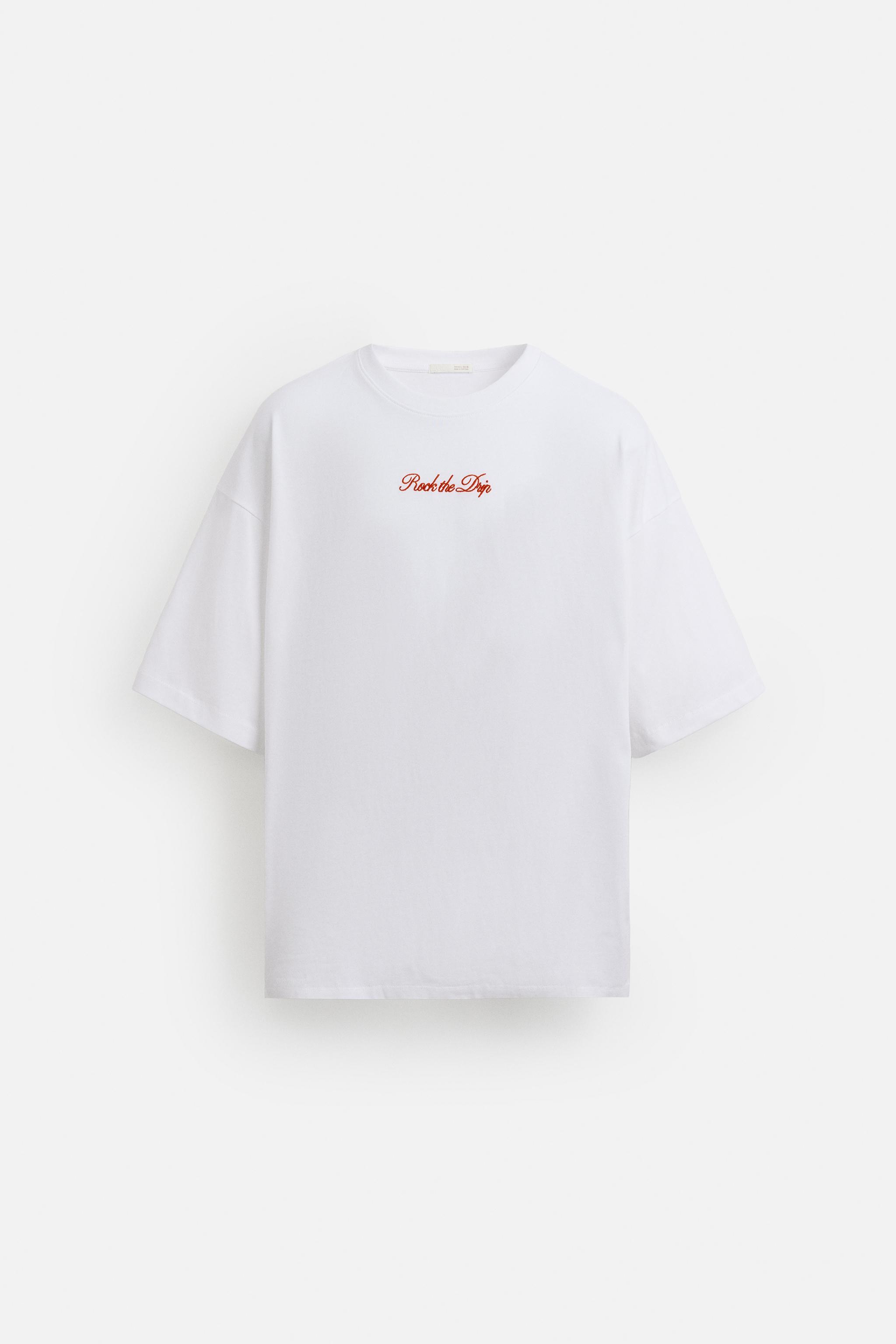 コントラストプリントTシャツ - ホワイト | ZARA Japan / 日本