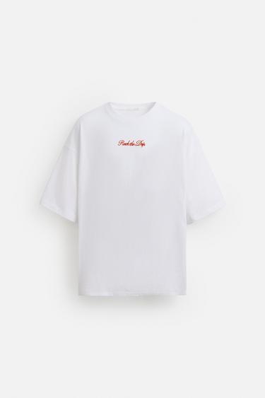 COMBINED PRINT T-SHIRT - White by Zara - Image 8
