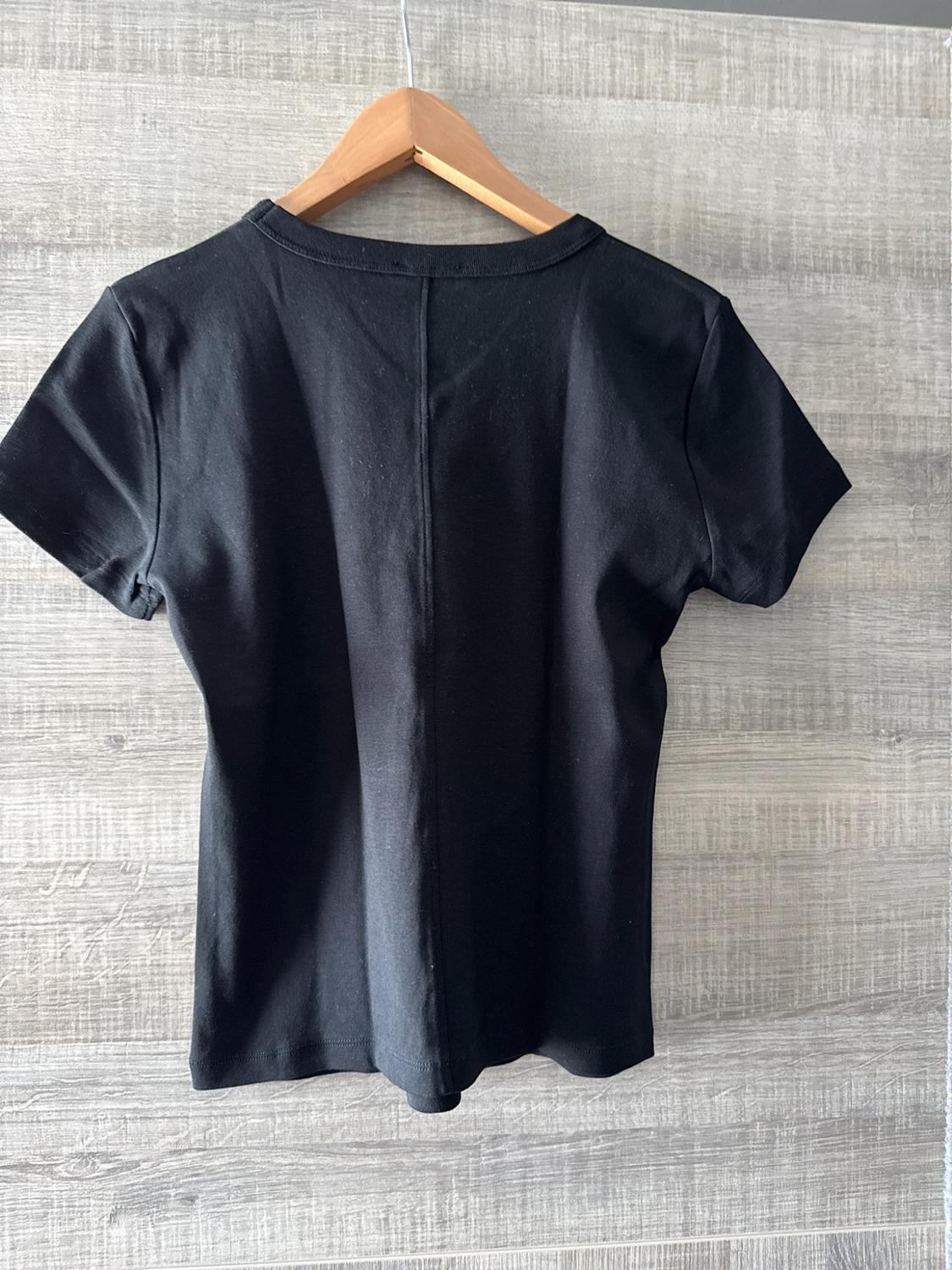 V-NECK COTTON T-SHIRT - Image 3