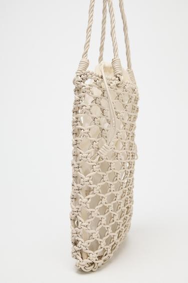 SHOPPER TRESSÉ - Écru de Zara - Image 4