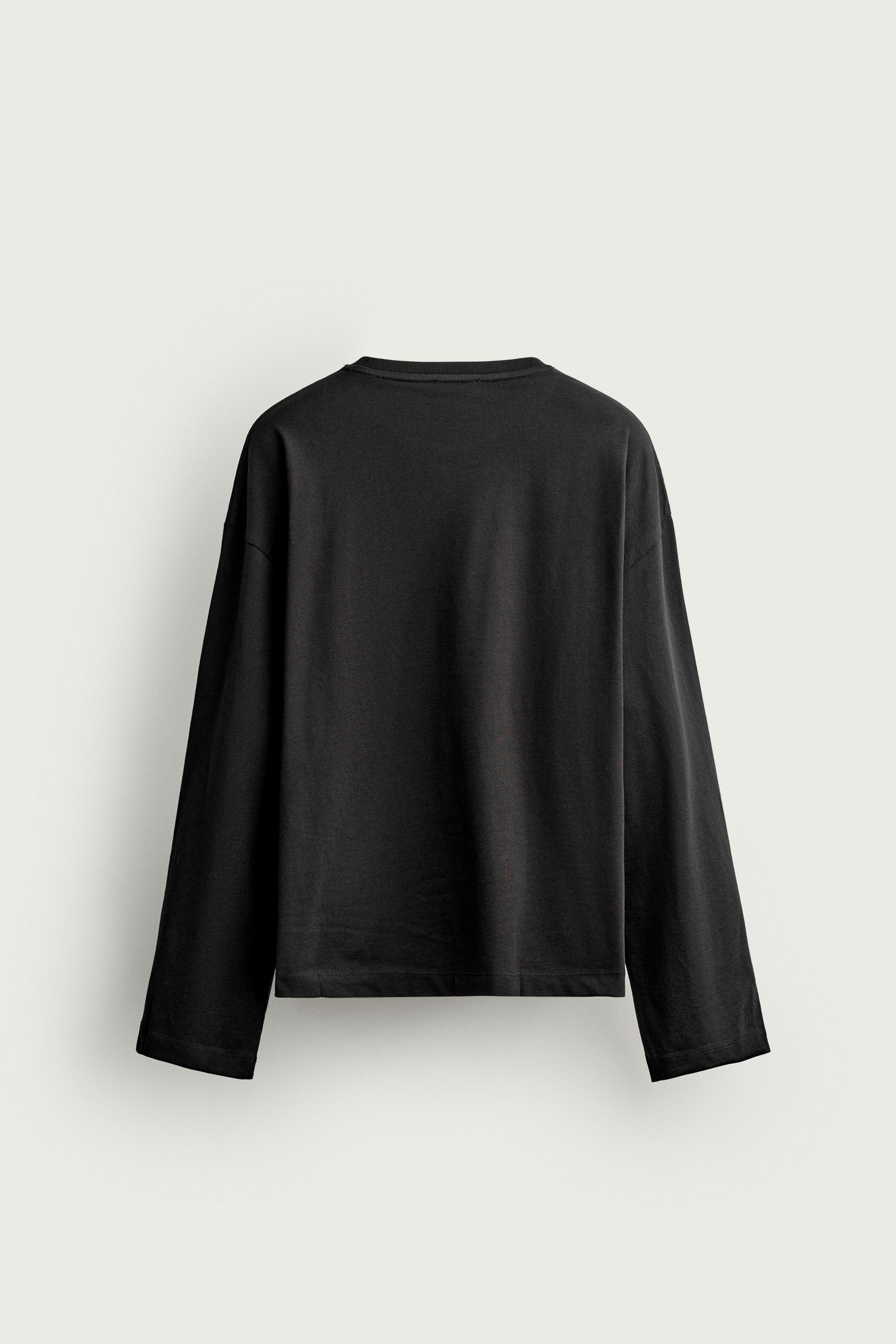 STRIPED RELAXED FIT LONG SLEEVE T-SHIRT