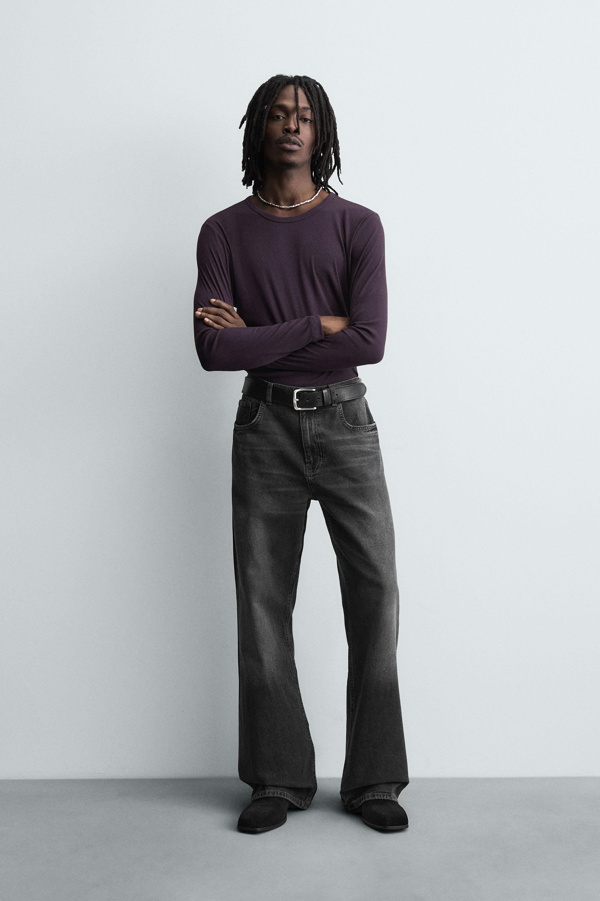 FLARE FIT JEANS - Mid-gray | ZARA United States