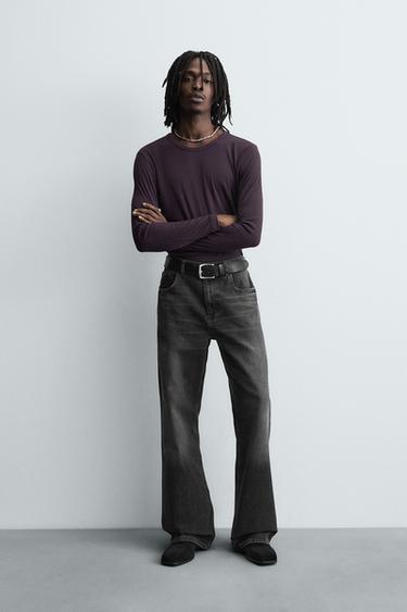 FLARE FIT JEANS - Mid-grey by Zara - Image 0