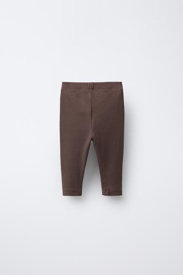 TWO-PACK OF PLAIN LEGGINGS - Brown by Zara - Image 2
