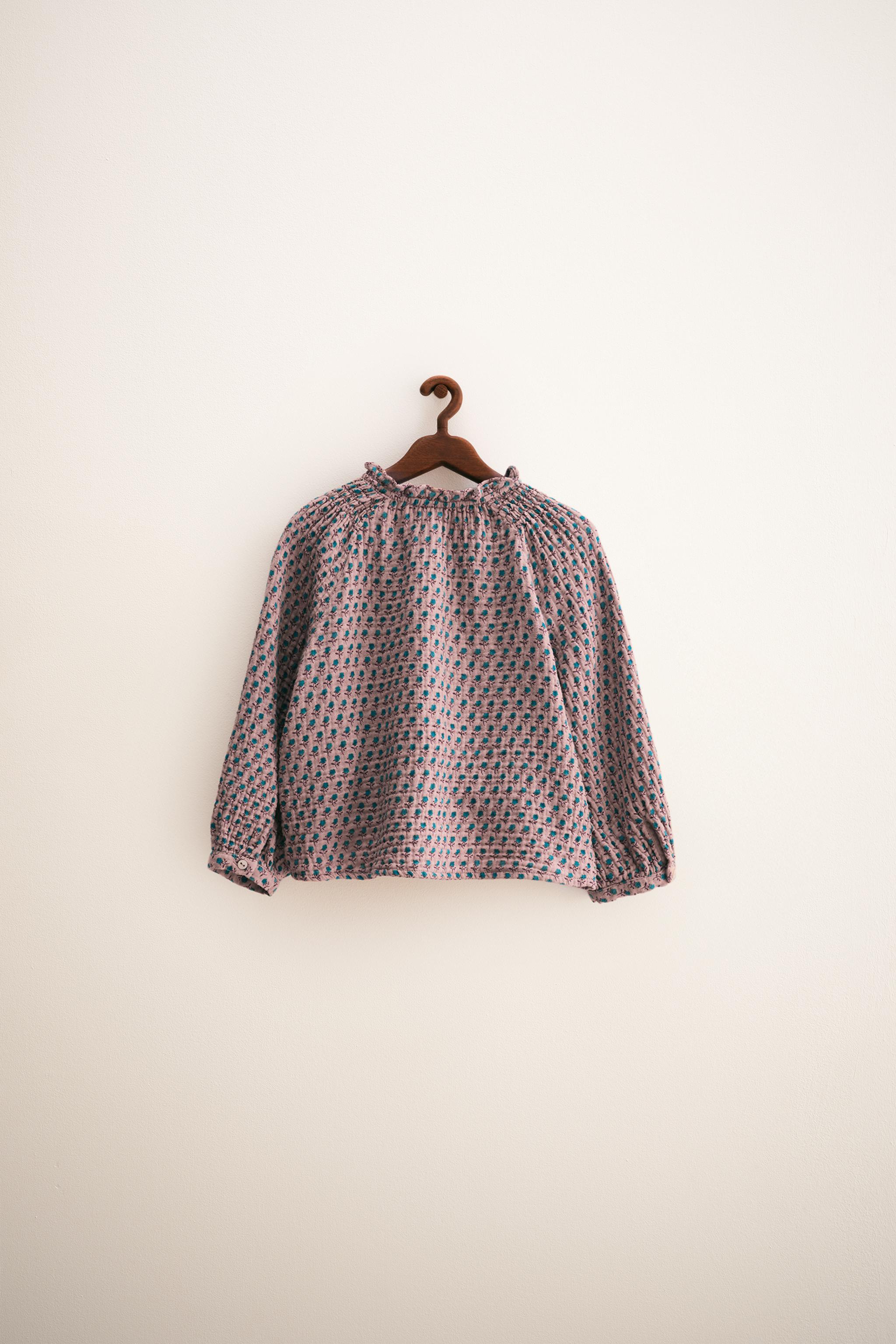 トップス THANK ZARA TIMELESS - TEXTURED PRINT SHIRT - Brown / Taupe | ZARA