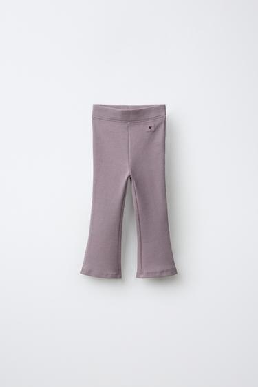 LEGGING FLARE ETIQUETA - malva-sucio de Zara