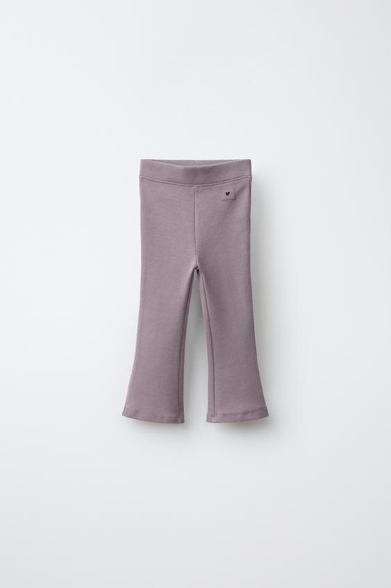 FLARED LABEL LEGGINGS - dirty-mauve by Zara - Image 0